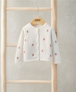 Mamas & Papas Jumpers & Knitwear Pink Strawberry Cardigan