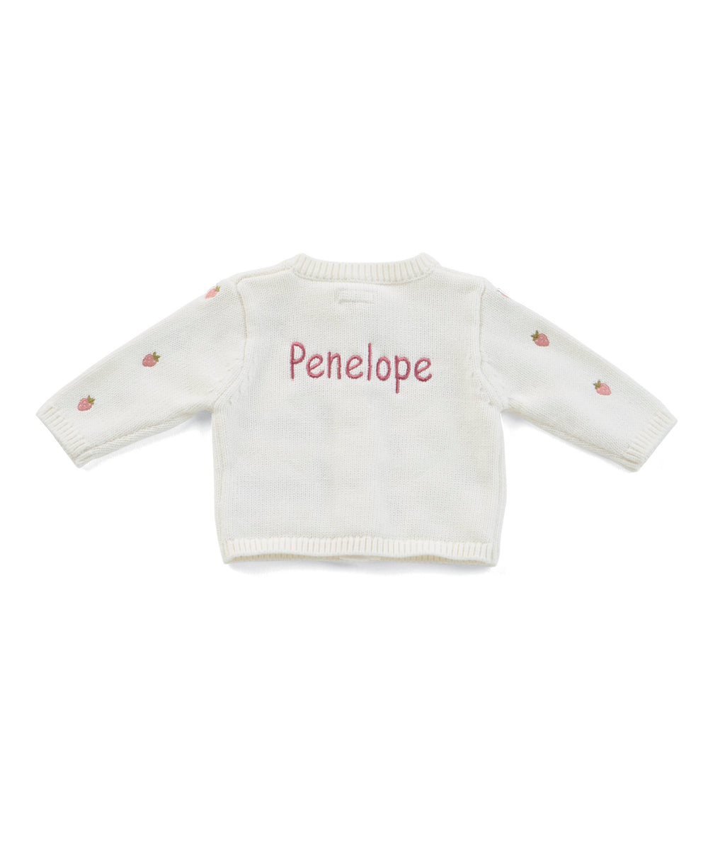Mamas &amp; Papas Jumpers &amp; Knitwear Pink Strawberry Cardigan