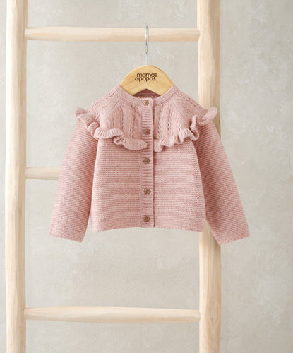 Mamas & Papas Jumpers & Knitwear Soft Pink Knitted Cardigan