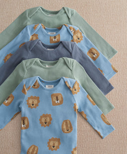 Mamas & Papas Lion Print Bodysuits (Pack of 5)