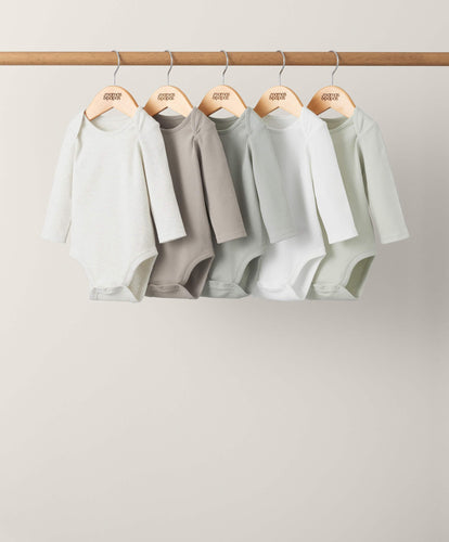 Mamas & Papas Long Sleeve Bodysuits (5 Pack)