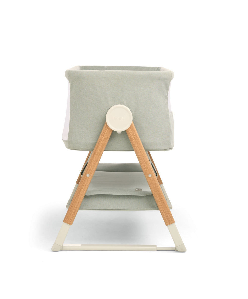 Mamas &amp; Papas Lua Bedside Crib and Sheet Bundle  - Sage/White