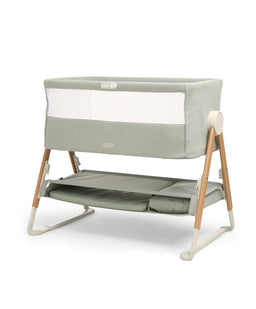 Mamas & Papas Lua Bedside Crib and Sheet Bundle  - Sage/White