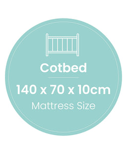 Mamas & Papas Mattress & Protector Bundle Premium Dual Core+ Cotbed Mattress & Anti-Allergy Quilted Mattress Protector Bundle