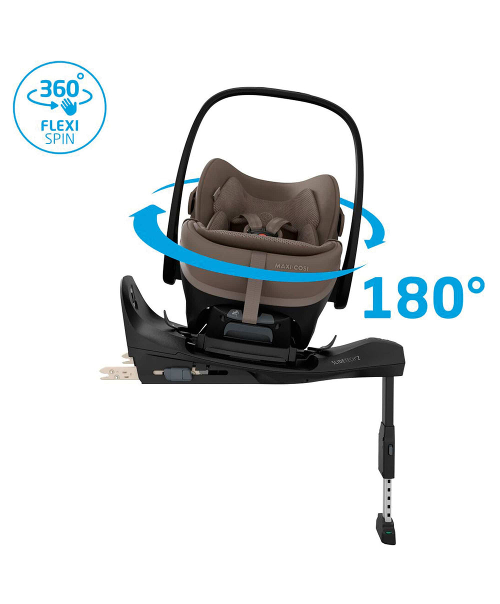 Mamas &amp; Papas Maxi-Cosi Pebble Slide Pro Car Seat &amp; FamilyFix Slide Pro Base -  Oak Truffle