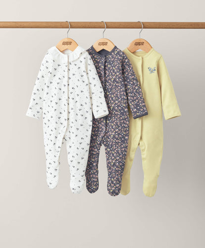 Mamas & Papas Midnight Secret Garden Sleepsuits (3 Pack)