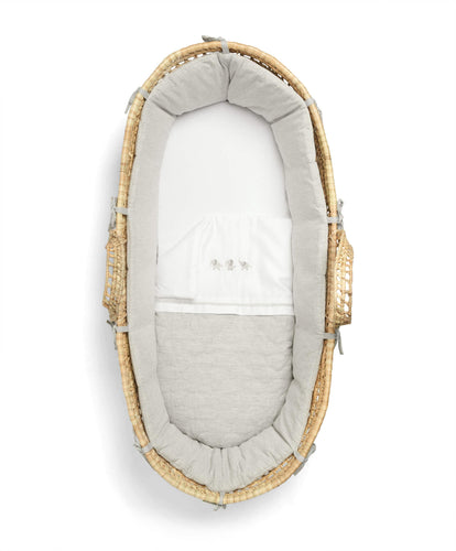 Mamas & Papas Moses Baskets Welcome to the World Elephant Moses Basket - Grey