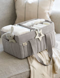 Nappy Caddy - Soft Grey Waffle