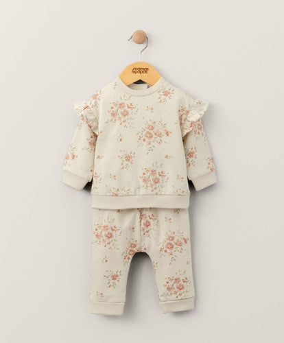 Mamas & Papas Neutral All Over Print Jumper & Joggers