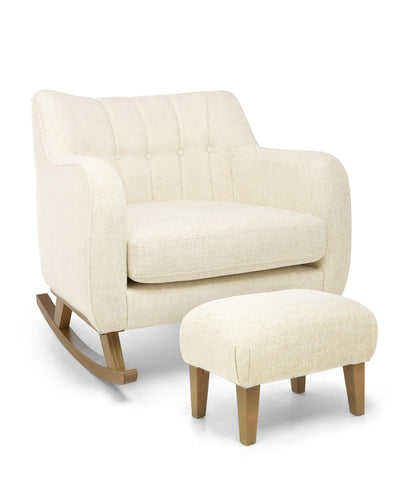Mamas & Papas Nursing Chair Sets Hilston Cuddle Chair & Footstool Set - Sandstone Textured Weave