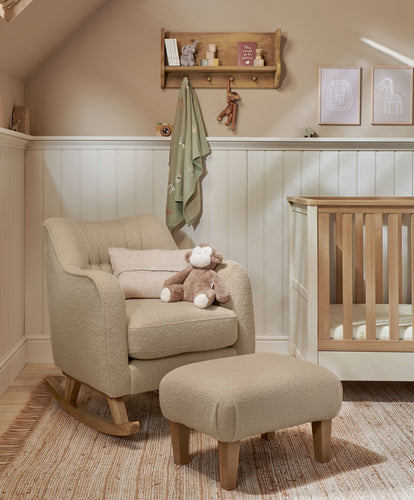 Mamas & Papas Nursing Chair Sets Hilston Nursing Chair & Footsool Set - Oatmeal Boucle