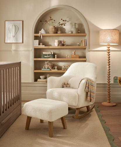 Mamas & Papas Nursing Chair Sets Penrose Nursing Chair & Stool - Off White Boucle