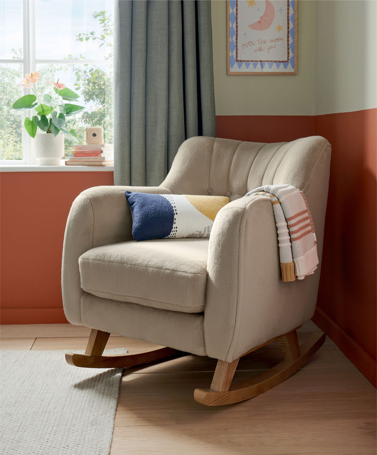 Mamas & Papas Nursing Chairs Hilson Nursing Chair - Almond Sherpa