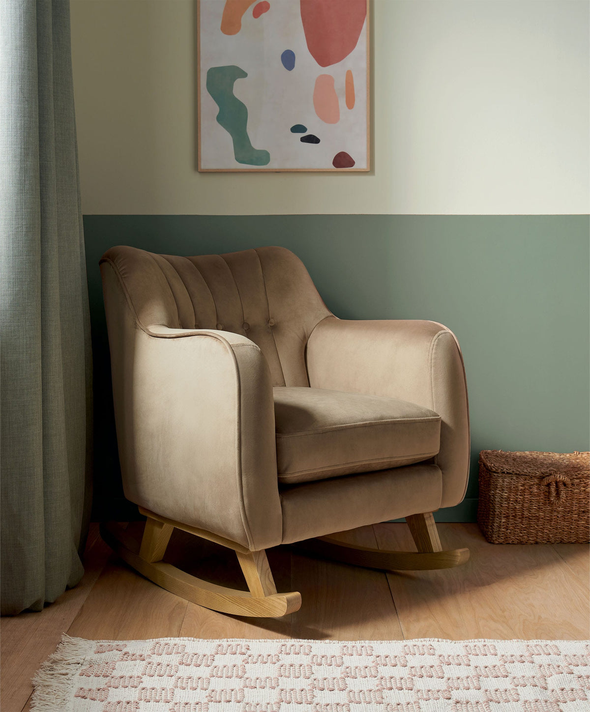 Mamas & Papas Nursing Chairs Hilson Nursing Chair - Mocha Velvet