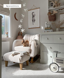 Mamas & Papas Nursing Chairs Hilston Nursing Chair & Footstool Set - Off White Boucle
