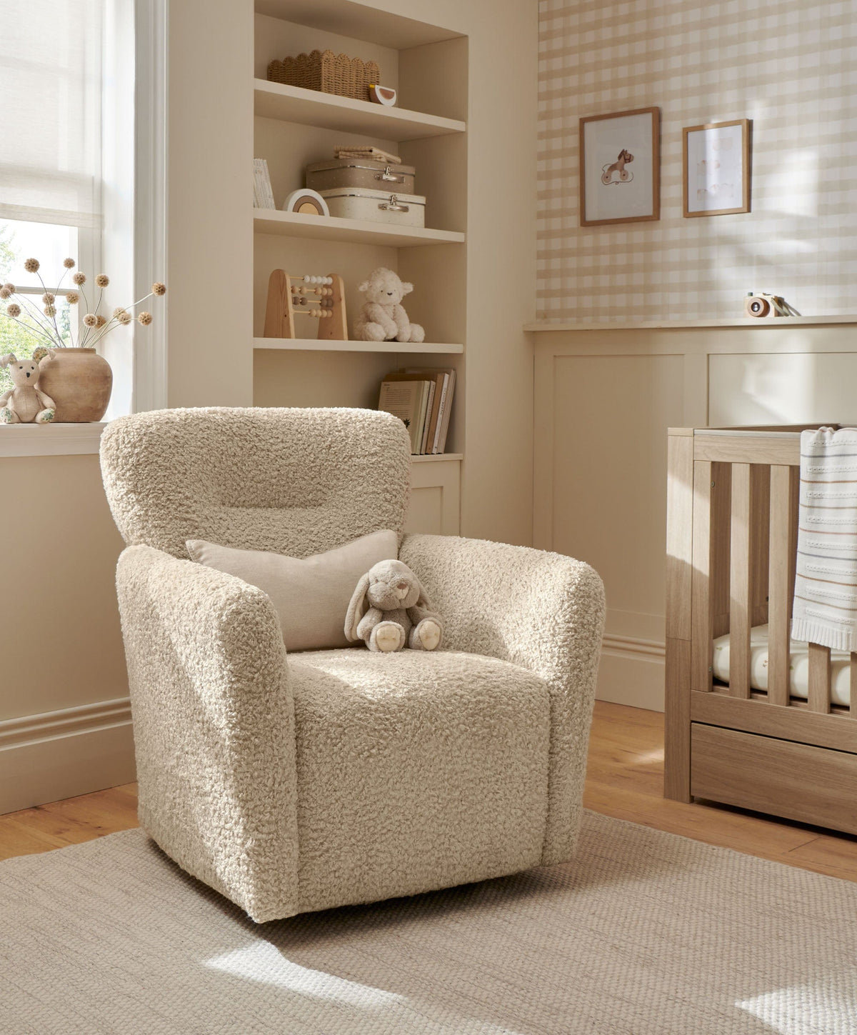 Mamas & Papas Nursing Chairs Settle Swivel Nursing Chair - Biscuit Teddy