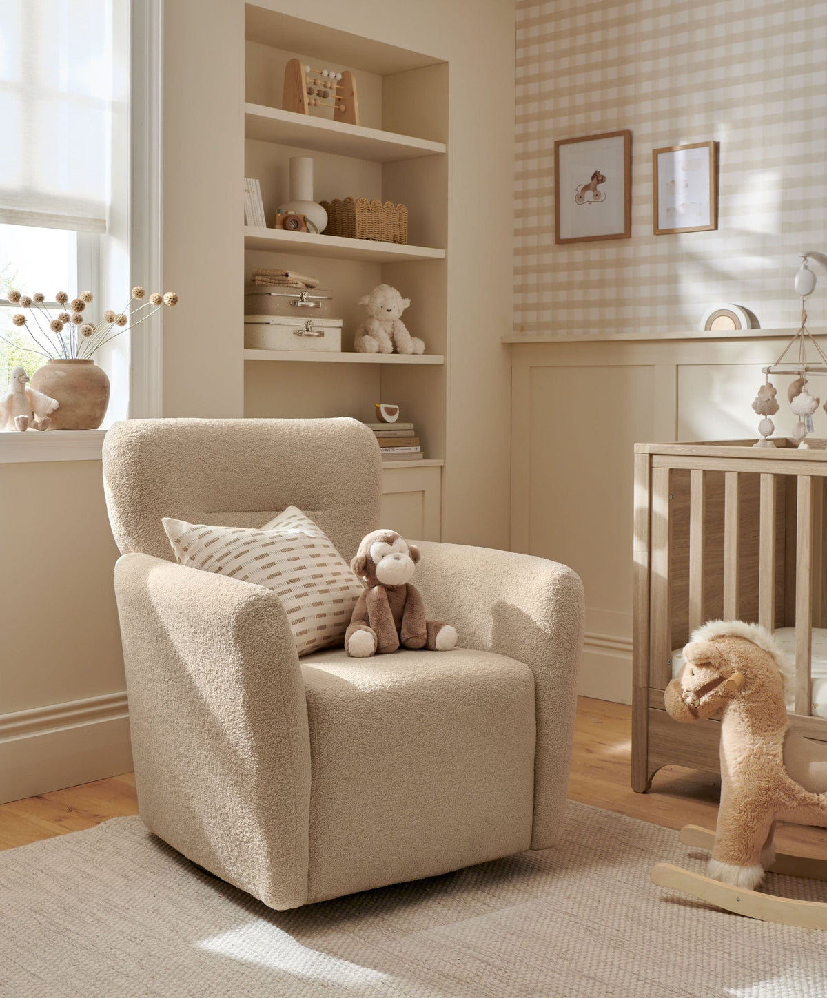 Mamas & Papas Nursing Chairs Settle Swivel Nursing Chair - Oatmeal Boucle