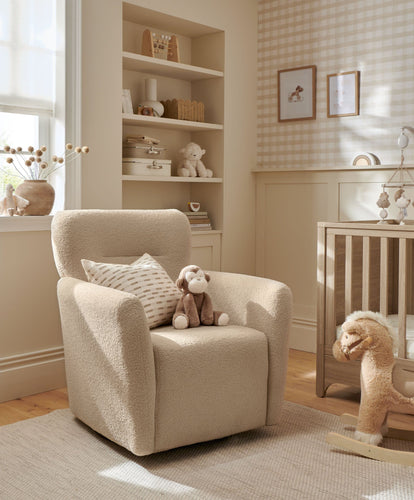 Mamas & Papas Nursing Chairs Settle Swivel Nursing Chair - Oatmeal Boucle