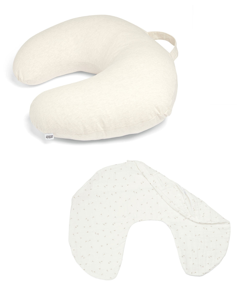 Mamas &amp; Papas Nursing Pillow &amp; Cover Bundle - Oatmeal