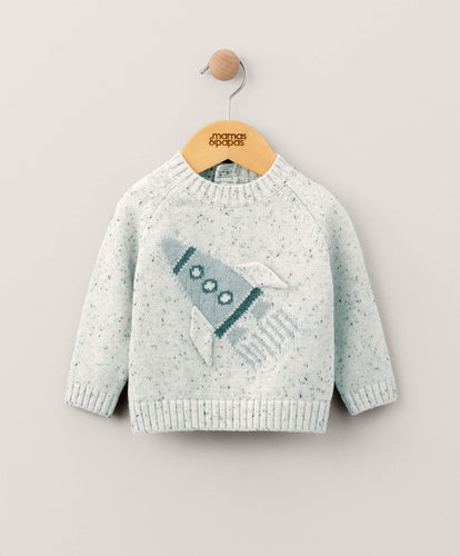 Mamas & Papas Oatmeal Nep Rocket Jumper