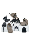 Mamas & Papas Ocarro 2 Complete Pushchair Bundle with Cybex Cloud T i-Size Rotating Baby Car Seat & Base (8 Pieces) - Oatmeal