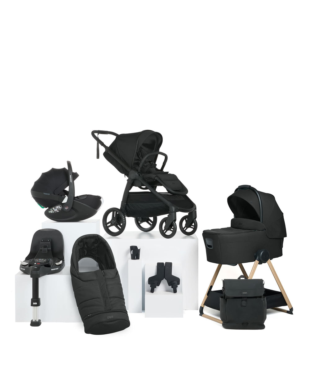 Mamas &amp; Papas Ocarro 2 Complete Pushchair Bundle with Maxi-Cosi Pebble 360 Pro² Car SeaT &amp; Base (9 Pieces) - Eclipse