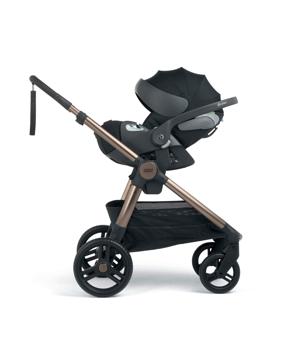 Mamas &amp; Papas Ocarro 2 Essential Pushchair Bundle with Cybex Aton B2 i-Size Baby Car Seat (8 Pieces) - Oatmeal