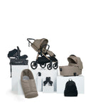 Mamas & Papas Ocarro 2 Essential Pushchair Bundle with Cybex Aton B2 i-Size Baby Car Seat (8 Pieces) - Oatmeal