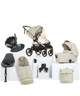 Mamas & Papas Ocarro 2 Pushchair Bundle With Cybex Cloud T i-Size Rotating Baby Car Seat & Base (10 Pieces) - Shell