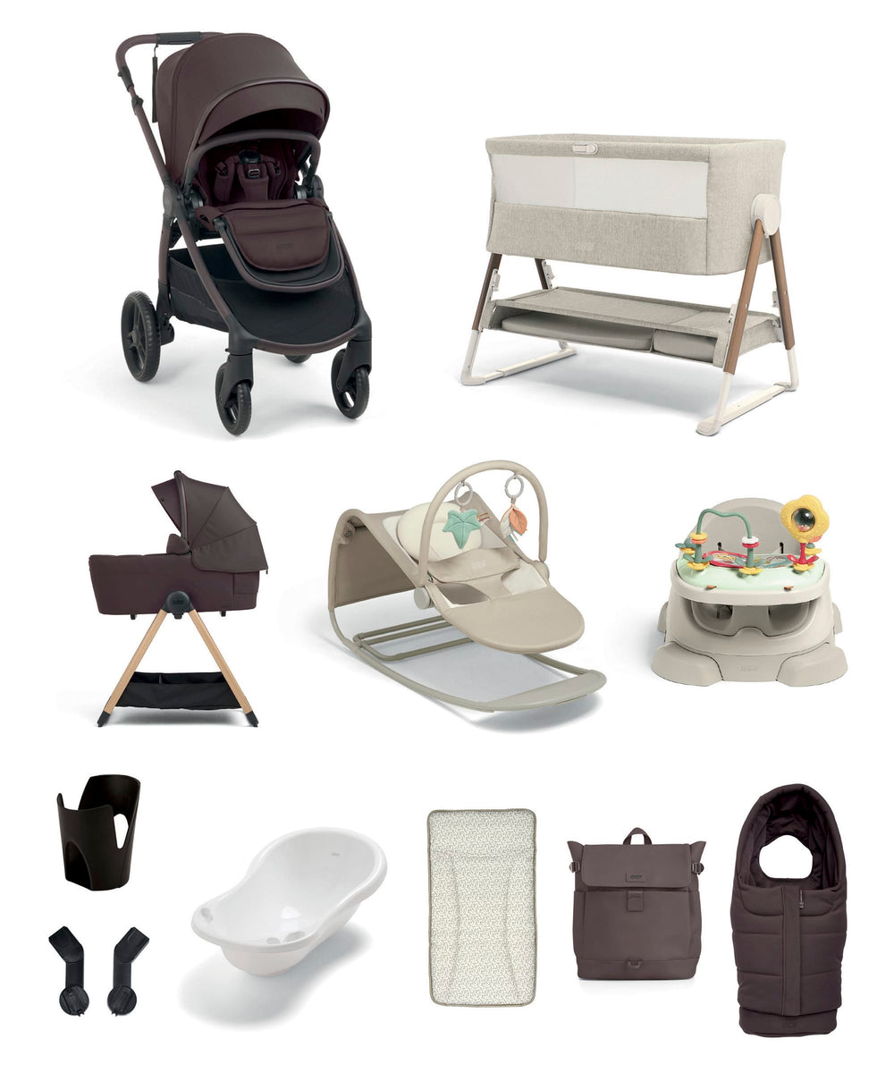Mamas &amp; Papas Ocarro 2 Pushchair Ultimate Newborn Bundle (12 Pieces) – Americano