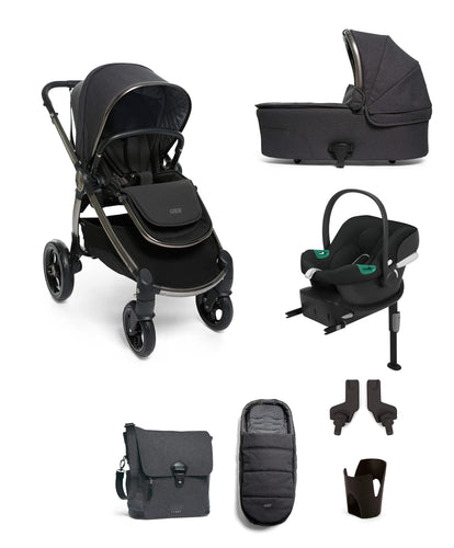 Mamas & Papas Ocarro 7 Piece Bundle with Cybex Aton B2 iSize Car Seat and Base in Onyx