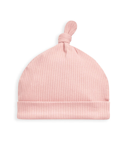 Mamas & Papas Organic Ribbed Hat - Dusky Pink