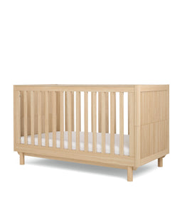Mamas & Papas Oska Nursery Bundle With Lua Bedside Crib (6 Pieces) - Natural Oak