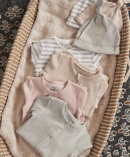 Mamas & Papas Other Clothing & Accessories Organic Cotton Ribbed Hat - Oatmeal