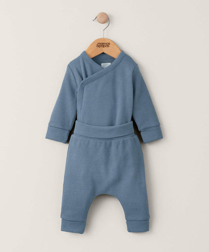 Mamas & Papas Outfits & Sets Basic Waffle Bodysuit & Leggings (2 Piece) - Petrol Blue