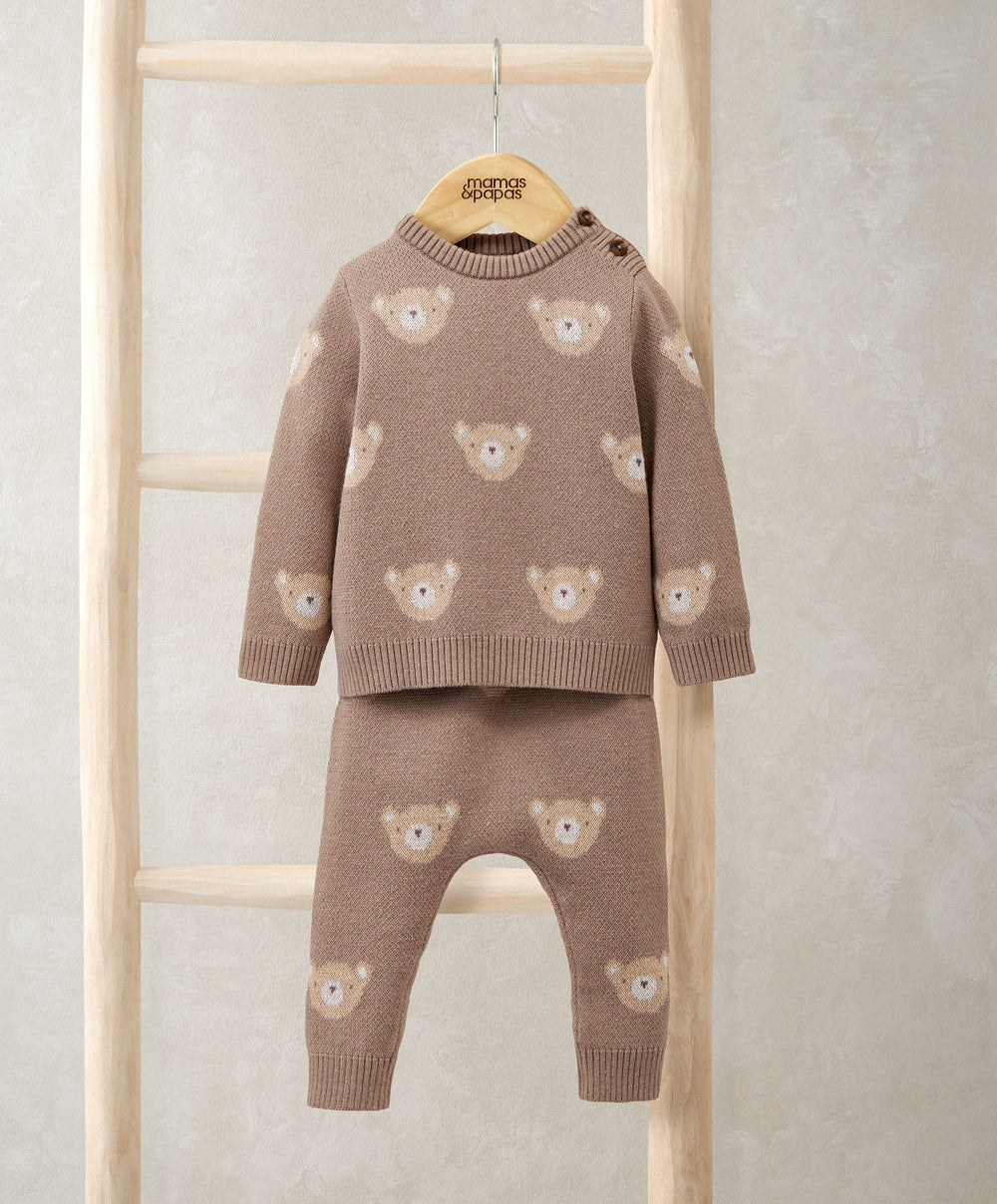 Mamas &amp; Papas Outfits &amp; Sets Bear Jacquard Knit Set (2 Pieces)