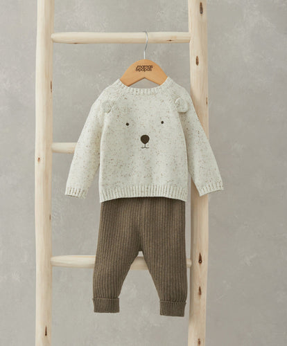 Mamas & Papas Outfits & Sets Bear Knit Set (2 Piece) - Brown