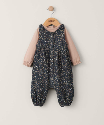 Mamas & Papas Outfits & Sets Berry Print Bodysuit & Dungerees (2 Piece)