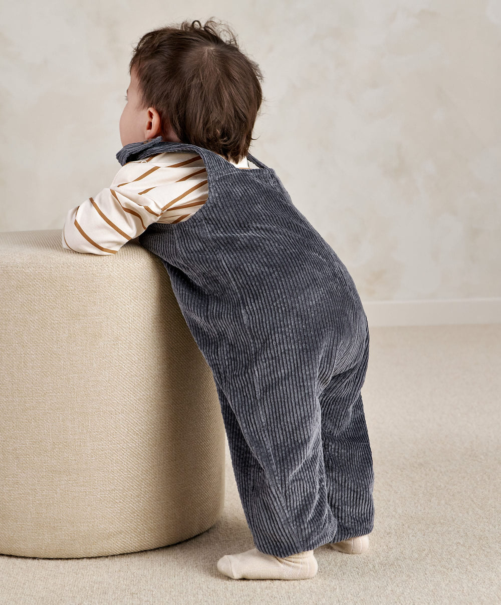 Mamas &amp; Papas Outfits &amp; Sets Blue Cord Dungarees &amp; Long Sleeve Top