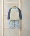 Mamas & Papas Outfits & Sets Board Shorts & Long-sleeved Top Outfit Set