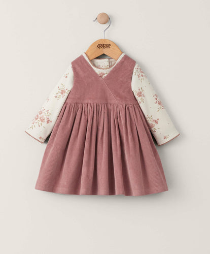 Mamas & Papas Outfits & Sets Bodysuit & Cord Dress (2 piece) - Pink