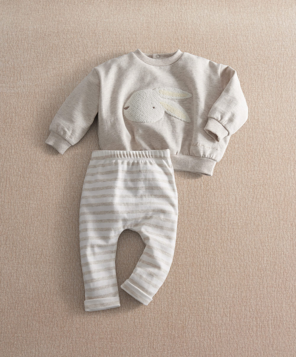 Mamas &amp; Papas Outfits &amp; Sets Bunny Sweatshirt &amp; Stripe Legging Set