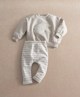 Mamas & Papas Outfits & Sets Bunny Sweatshirt & Stripe Legging Set