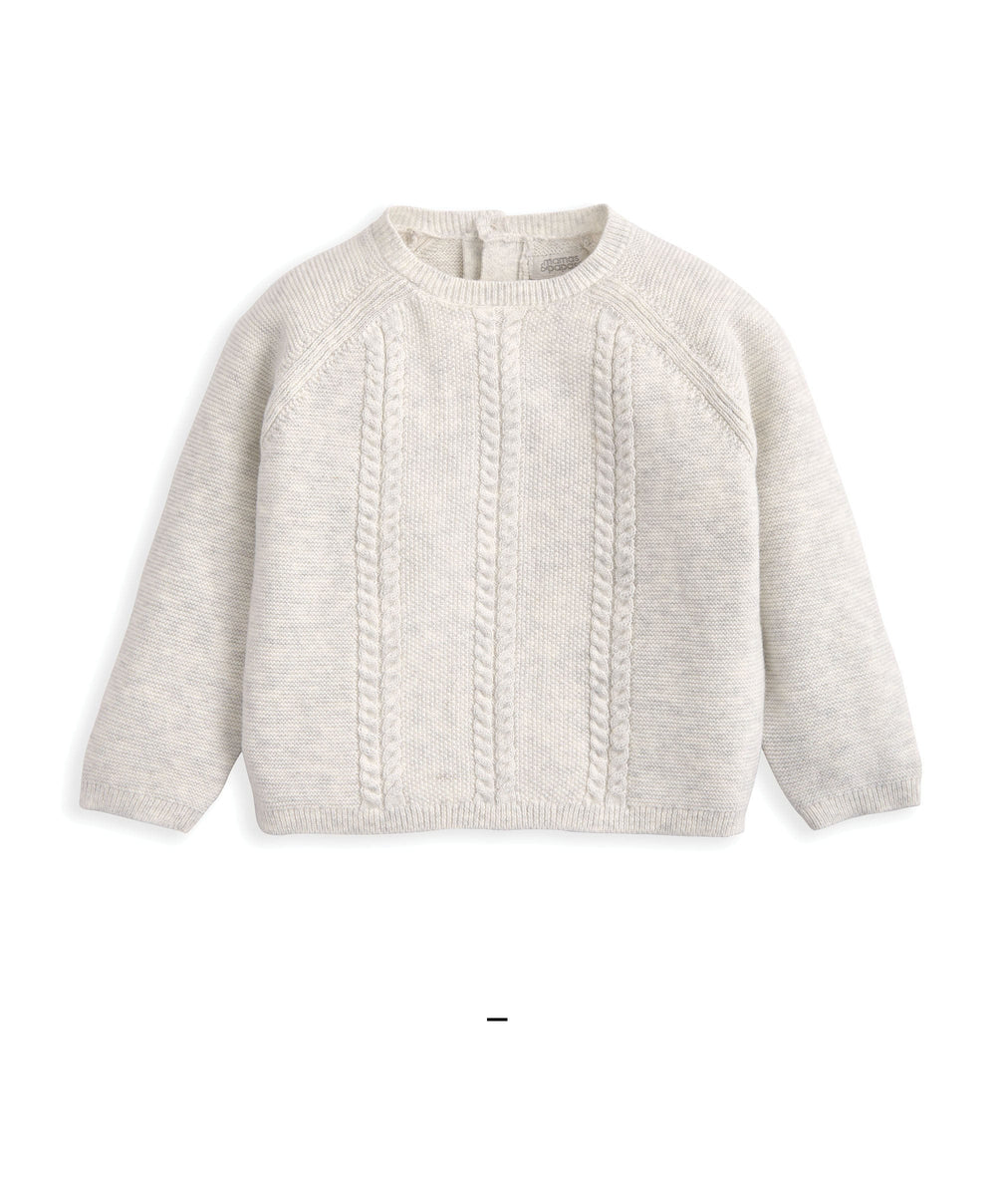 Mamas &amp; Papas Outfits &amp; Sets Cable Knit Top &amp; Bottoms Set (2 Pieces) - Grey