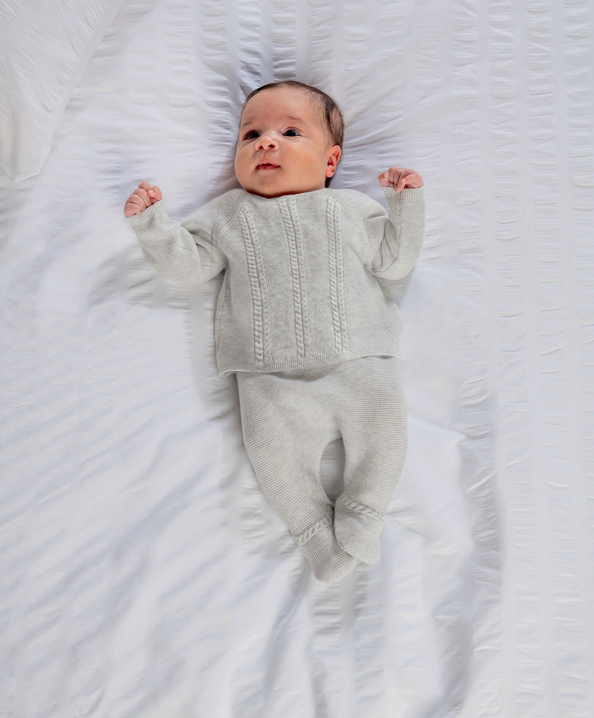 Cable Knit Top & Bottoms Set (2 Pieces) - Grey – Mamas & Papas IE