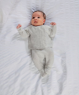 Mamas & Papas Outfits & Sets Cable Knit Top & Bottoms Set (2 Pieces) - Grey