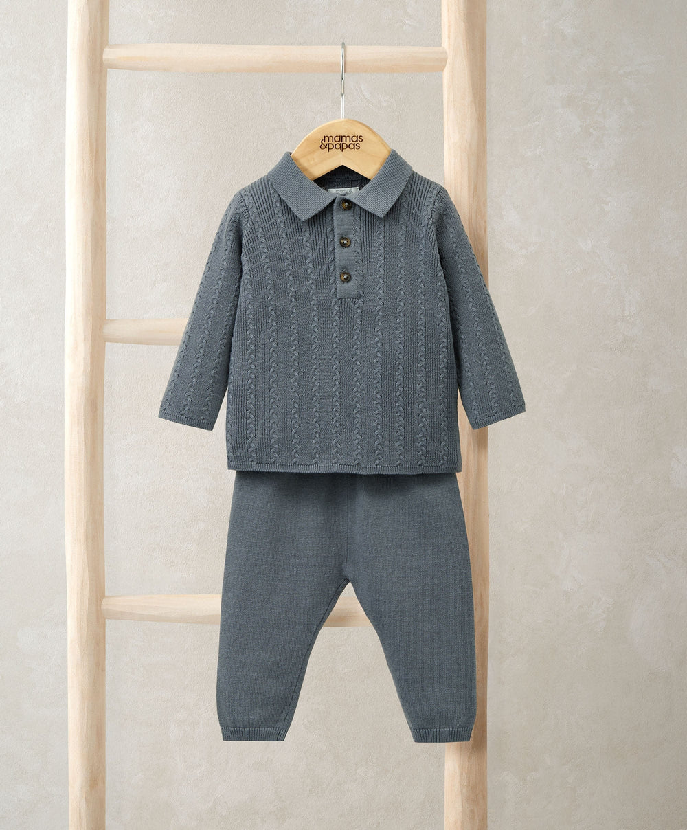 Mamas &amp; Papas Outfits &amp; Sets Cable Knit Top &amp; Trousers Set (2 Pieces)