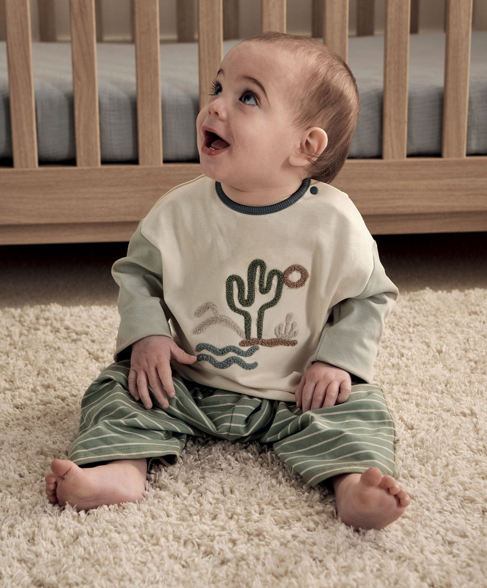 Mamas &amp; Papas Outfits &amp; Sets Cactus T-Shirt &amp; Striped Trouser