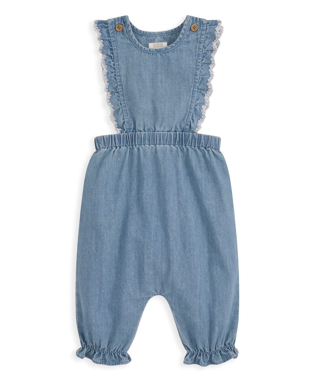 Mamas &amp; Papas Outfits &amp; Sets Chambray Dungarees &amp; Bodysuit