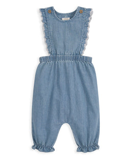 Mamas & Papas Outfits & Sets Chambray Dungarees & Bodysuit